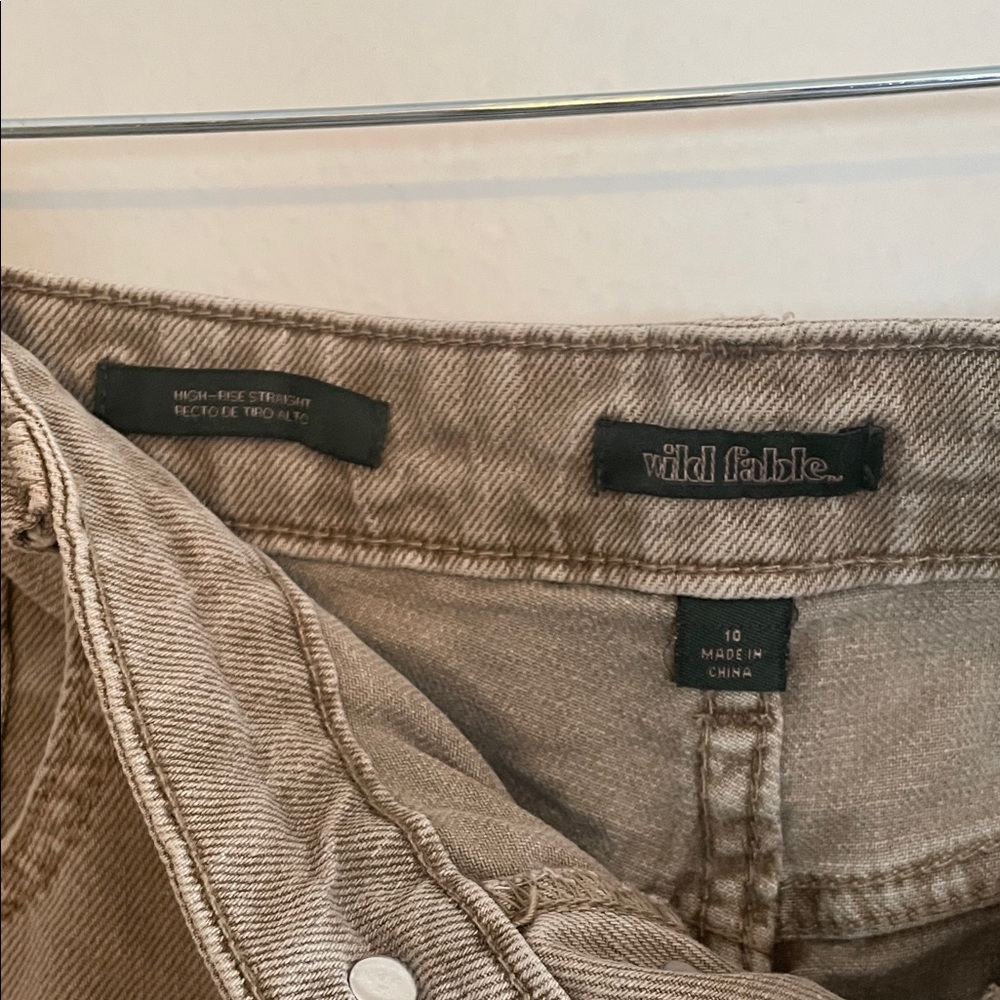 Wild Fable High Rise Button-Fly Jeans in Tan - Picture 5 of 16